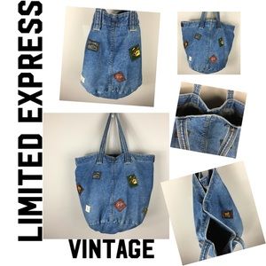 VINTAGE 80's RARE LIMITED EXPRESS Hobo Jean Bag